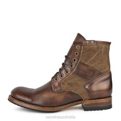 Sendra Boots Australia - Sendra 11931 Kaspar Deep Cuoio Tela Sabana Marron 84HT32 Men