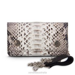 Sendra Boots Australia - Sendra Cartera Piton Barriga Blanco-Negro 84HT429
